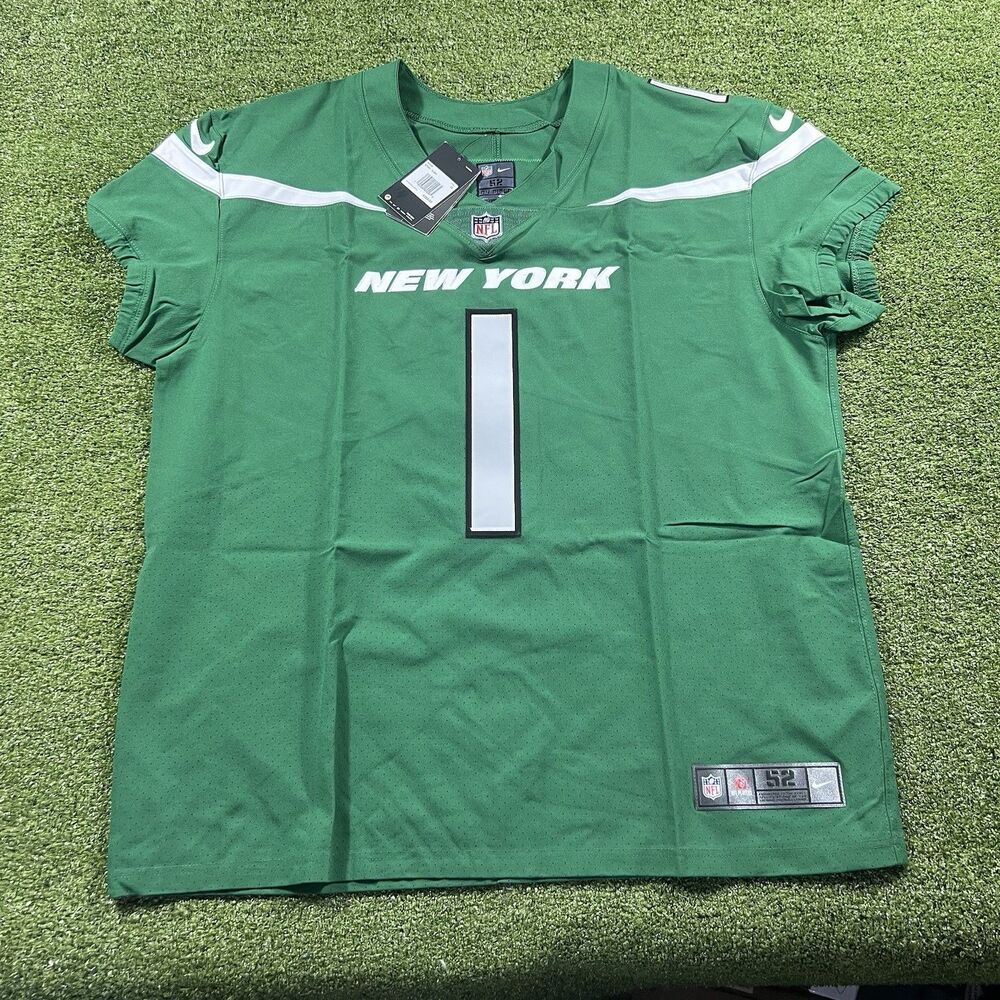 Authentic Sauce Gardner New York Jets Black 2024 Nike Vapor Elite Jersey Size 52